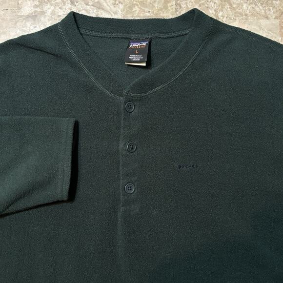 Patagonia Capilene Base Layer Mens Large Green Pile Fleece Lightweight USA 90s - Picture 1 of 11